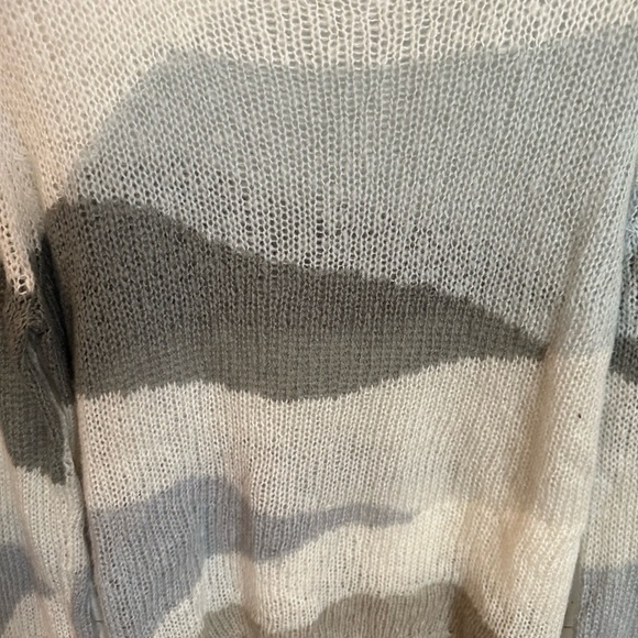 WOODEN SHIPS S/M Paola Buendia mohair wool neutral landscape boho knit sweater - Picture 3 of 12